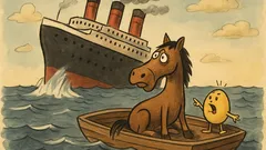 Dowcip: Koń i Żółtko płyną służbowo za ocean